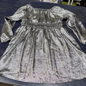 Old Navy Metallic Silver Top